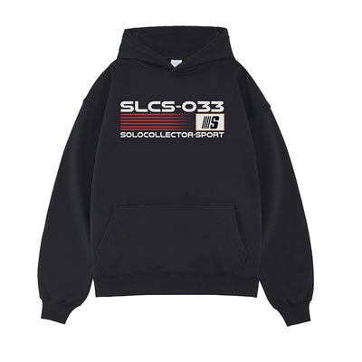 Printed Velvet Padded Hooded Sweatshirt Men