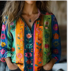 Women's Long Shirt Summer European And American Trendy Long-sleeve