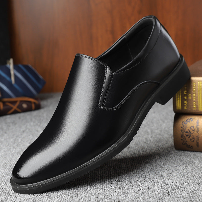 Men's Business Tods Casual Shoes Breathable Low Top Spring And Autumn Black Slip-on Lazy Shoes