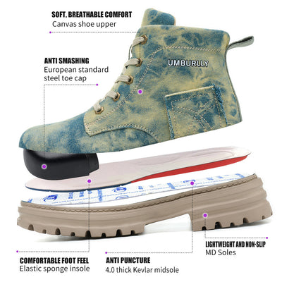 Women's Comfortable Breathable And Anti Smashing Safety Shoes