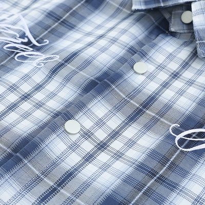 Plaid Short-sleeved Shirt For Men
