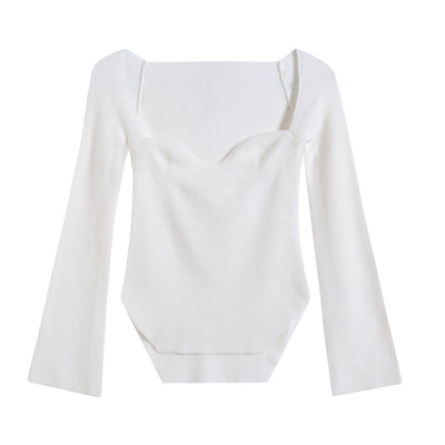 Women's Off-neck Pullover Long Sleeve Top Bottoming Sweater