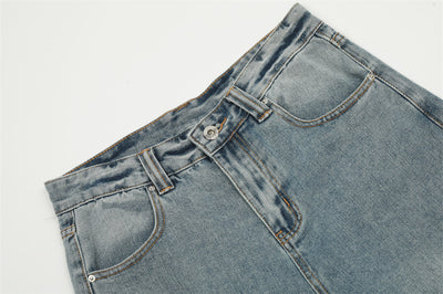 Fashion American Washed Worn Jeans Men